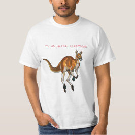 Een Aussie Kerstmis met een Red Kangaroo T-shirt