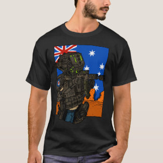 Een Australisch Sci Fi soldatenmeisje. T-shirt