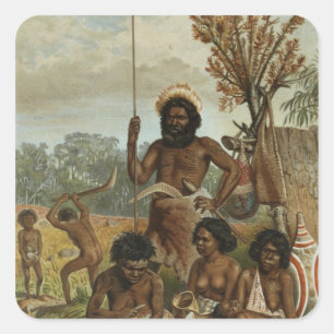 Een Australische familiepartij uit New South Wales Vierkante Sticker