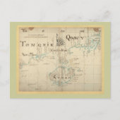 Een Authentic 1690 Pirate Map Briefkaart (Voorkant)