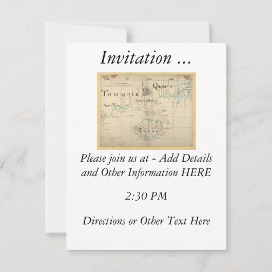 Een Authentic 1690 Pirate Map Kaart (Achterkant)