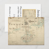 Een Authentic 1690 Pirate Map Kaart (Voorkant / Achterkant)