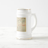 Een Authentic 1690 Pirate Map (met versieringen) Bierpul (Voorkant rechts)