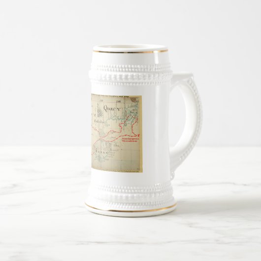 Een Authentic 1690 Pirate Map (met versieringen) Bierpul (Voorkant rechts)