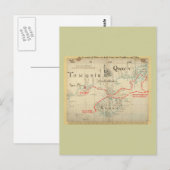 Een Authentic 1690 Pirate Map (met versieringen) Briefkaart (Voorkant / Achterkant)