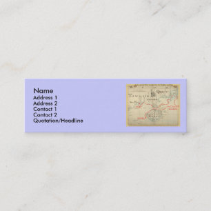 Een Authentic 1690 Pirate Map (met versieringen) Mini Visitekaartje