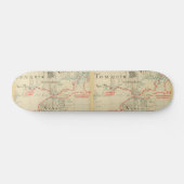 Een Authentic 1690 Pirate Map (met versieringen) Persoonlijk Skateboard (Horizontaal)