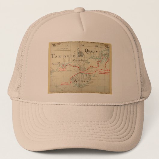 Een Authentic 1690 Pirate Map (met versieringen) Trucker Pet (Voorkant)
