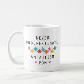 Een autisme moeder nooit onderschatten koffiemok (Links)
