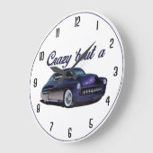 Een auto die gek is grote klok (Hoek)