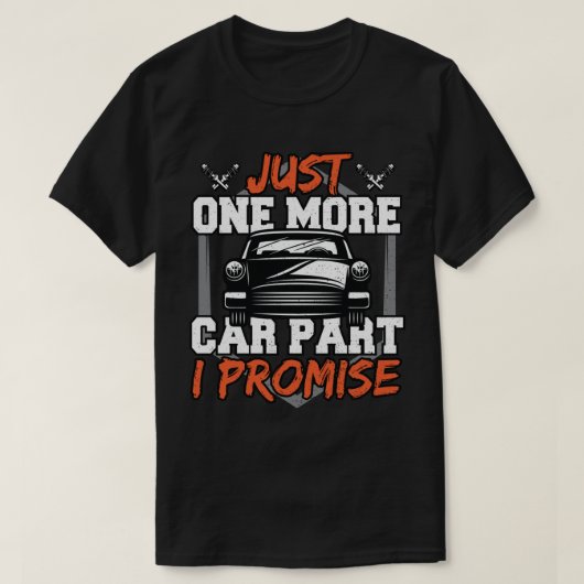 Eén auto-onderdeel maar, ik beloof het je t-shirt (Design voorkant)