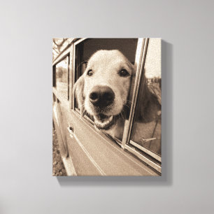 Een auto-raam uitsteken canvas afdruk