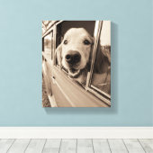 Een auto-raam uitsteken canvas afdruk (Insitu (Houten vloer))