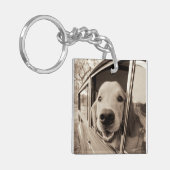 Een auto-raam uitsteken sleutelhanger (Voorkant Links)