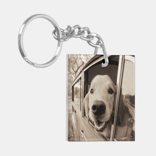 Een auto-raam uitsteken sleutelhanger (Voorkant Links)