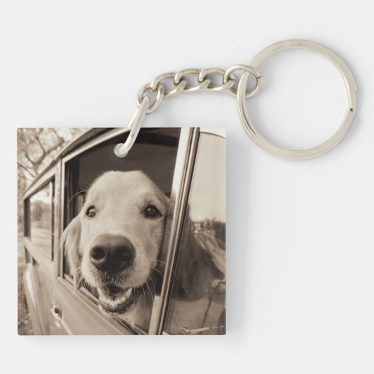 Een auto-raam uitsteken sleutelhanger (Achterkant)