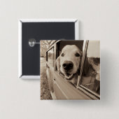 Een auto-raam uitsteken vierkante button 5,1 cm (Voorkant /achterkant)