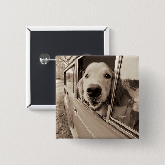 Een auto-raam uitsteken vierkante button 5,1 cm (Voorkant /achterkant)