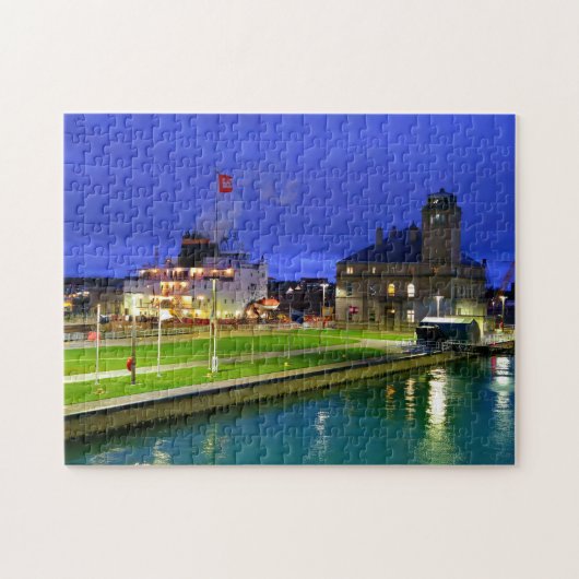 Een avond bij Soo Locks 252 stuk Legpuzzel (Horizontaal)