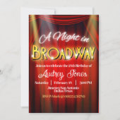 Een avond in Broadway Kaart (Voorkant)