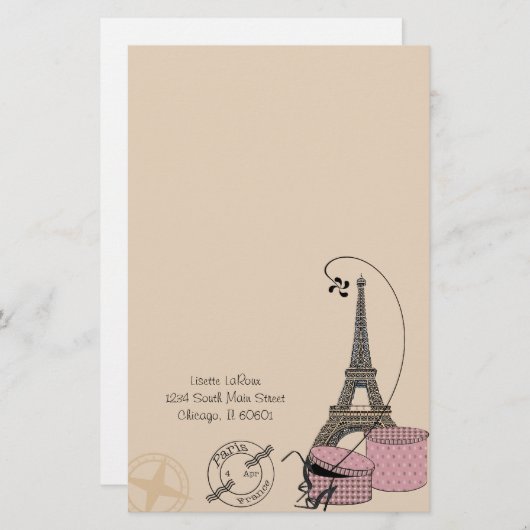 Een avond in de  pokerij in Parijs Briefpapier (Voorkant / Achterkant)