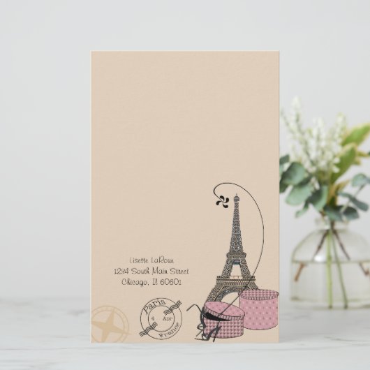 Een avond in de  pokerij in Parijs Briefpapier (Staand voorkant)