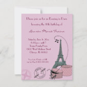 Een avond in de uitnodiging van het Roos van Parij (Voorkant)