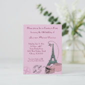 Een avond in de uitnodiging van het Roos van Parij (Staand voorkant)