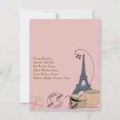 Een avond in Parijs Beige Feestuitnodiging Kaart (Achterkant)