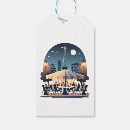 Een avond in Parijs Cadeaulabel (Achterkant)