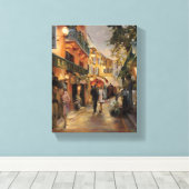 Een avond in Parijs Canvas Afdruk (Insitu (Houten vloer))