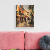 Een avond in Parijs Canvas Afdruk (Insitu (Woonkamer))