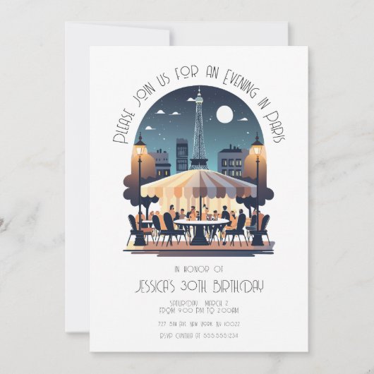 Een avond in Parijs Kaart (Voorkant)