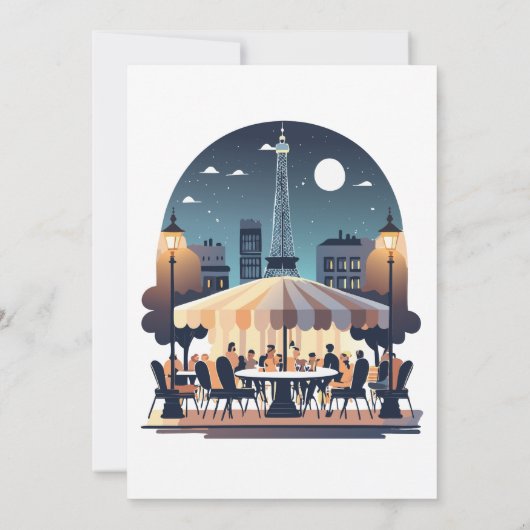 Een avond in Parijs Kaart (Achterkant)