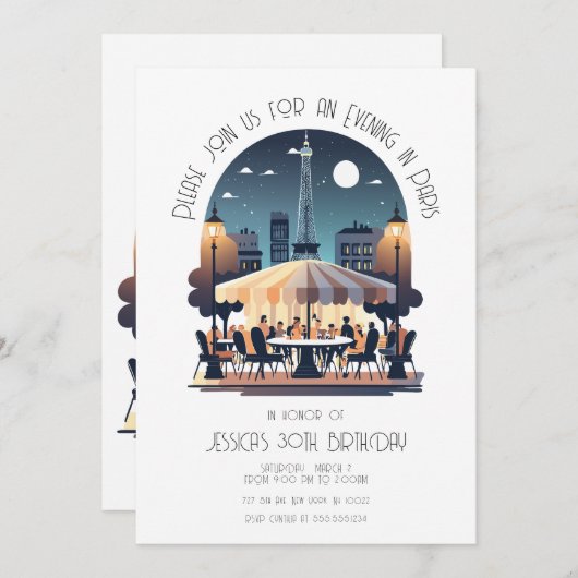 Een avond in Parijs Kaart (Voorkant / Achterkant)