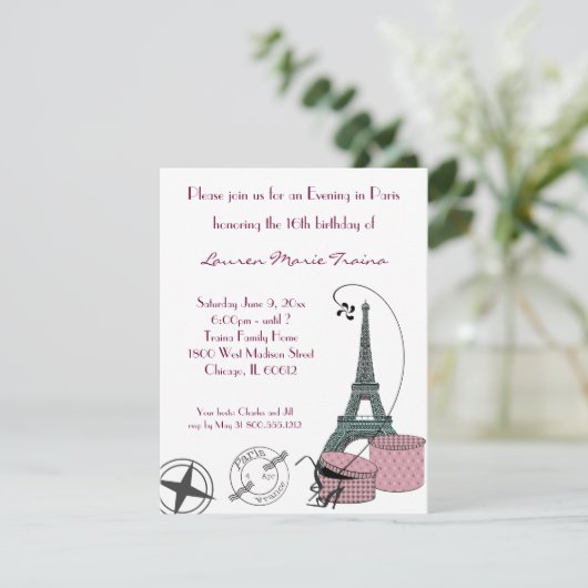 Een avond in uitnodiging van de Partij van Parijs (Staand voorkant)