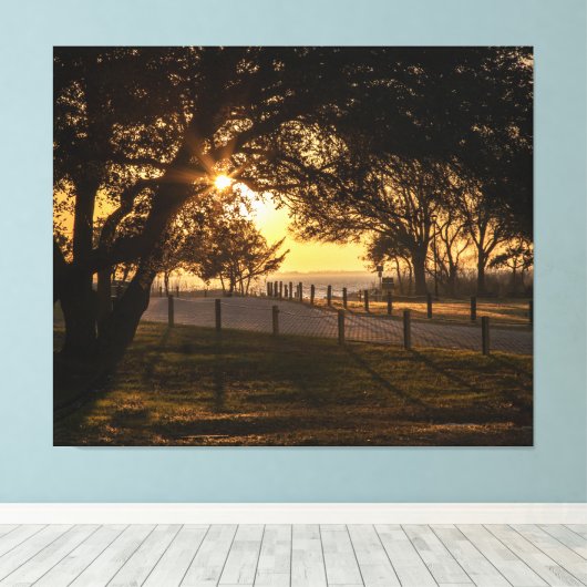 Een avond in Whalehead Canvas Afdruk (Insitu (Houten vloer))