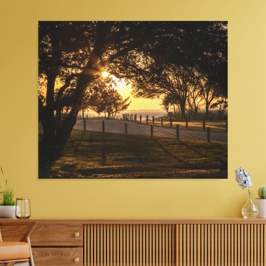 Een avond in Whalehead Canvas Afdruk (Insitu (Woonkamer))