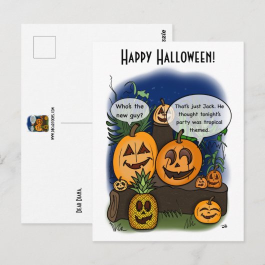 Een avond om Halloween Briefkaart te herdenken (Voorkant / Achterkant)