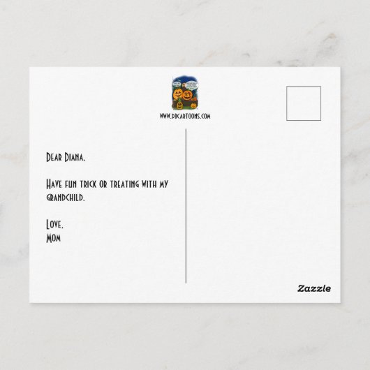 Een avond om Halloween Briefkaart te herdenken (Achterkant)