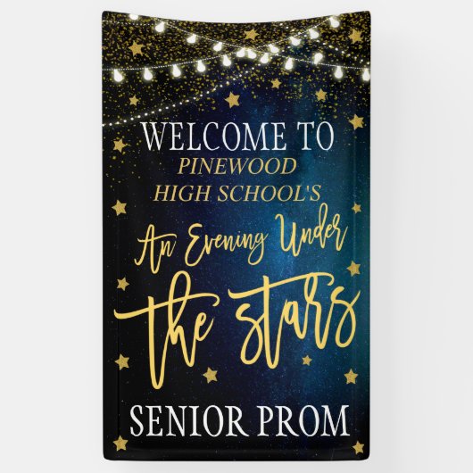 Een avond onder de sterren Dance Prom Banner (Verticaal)
