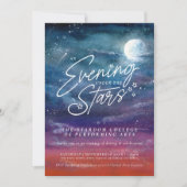 Een avond onder de sterren evenement kaart (Voorkant)