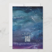 Een avond onder de sterren evenement kaart (Achterkant)