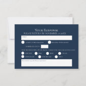 Een avond onder de sterrenhemel kunst bruiloft RSVP kaartje (Voorkant)