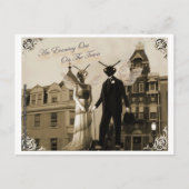 Een avond op het briefkaart van de stad (Voorkant)