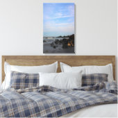Een avond op het Strand van de Havik Canvas Afdruk (Insitu (Slaapkamer))