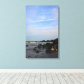Een avond op het Strand van de Havik Canvas Afdruk (Insitu (Houten vloer))