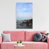 Een avond op het Strand van de Havik Canvas Afdruk (Insitu (Woonkamer))