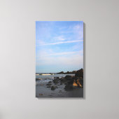 Een avond op het Strand van de Havik Canvas Afdruk (Voorkant)