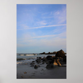 Een avond op het Strand van de Havik Poster